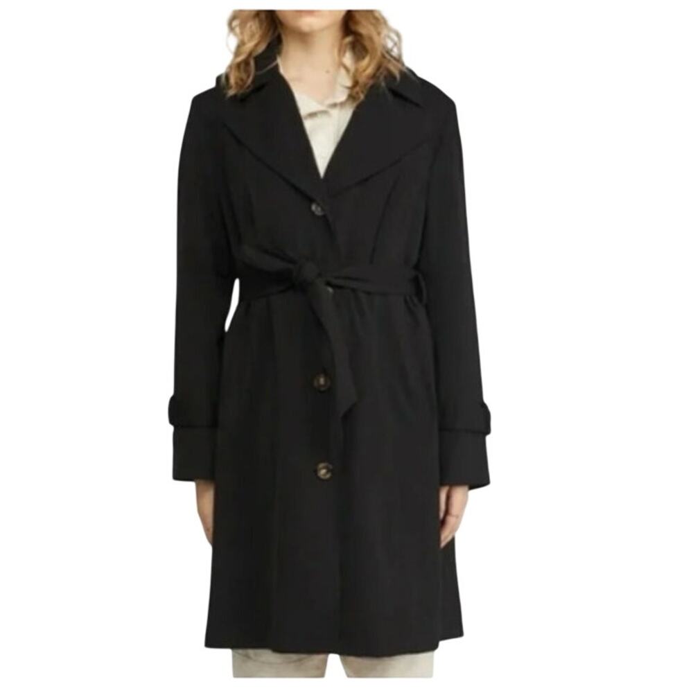 $209 NVLT Black Trench Coat Large